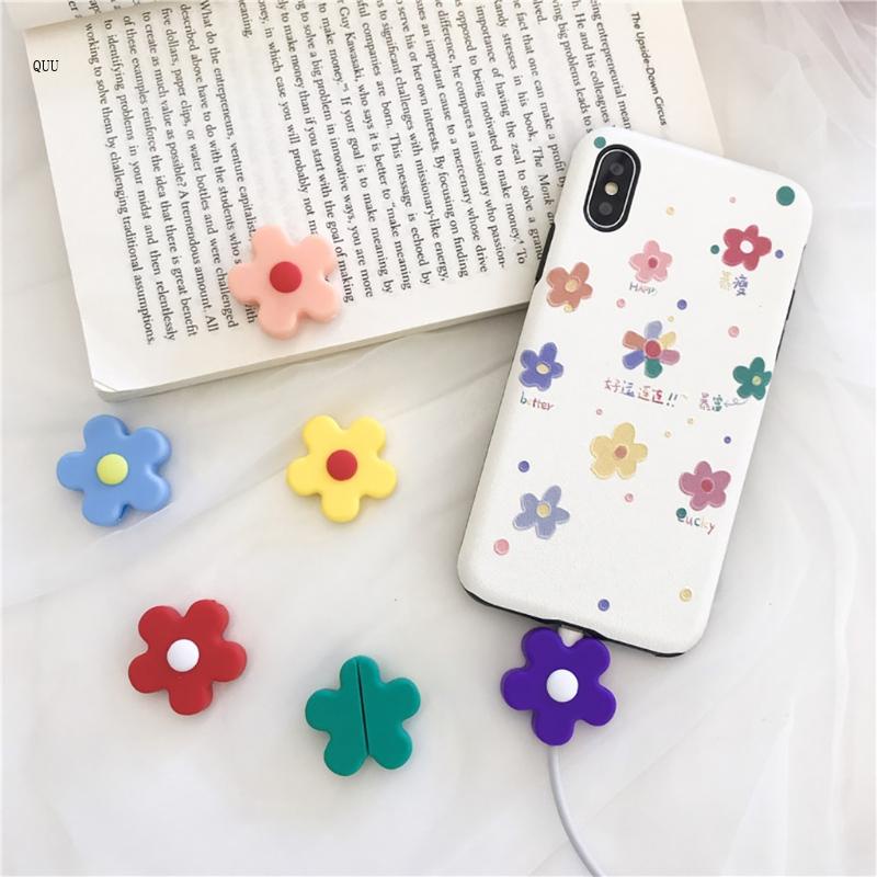 Phụ Kiện Bảo Vệ Dây Cáp Sạc Bằng Silicon Mini Màu Xanh Dương / Hồng / Xanh