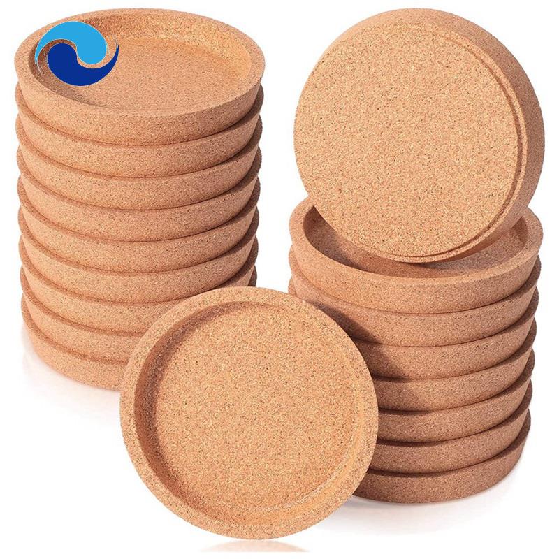 Giá Đỡ Cốc Nước Hình Tròn 4 Inch 18 Nút Bần Chống Rò Rỉ Tái Sử Dụng Tiện Lợi