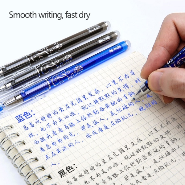 Set 33 Bút Bi Ngòi 0.5Mm Có Thể Xóa Được Màu Đen / Xanh / Đỏ