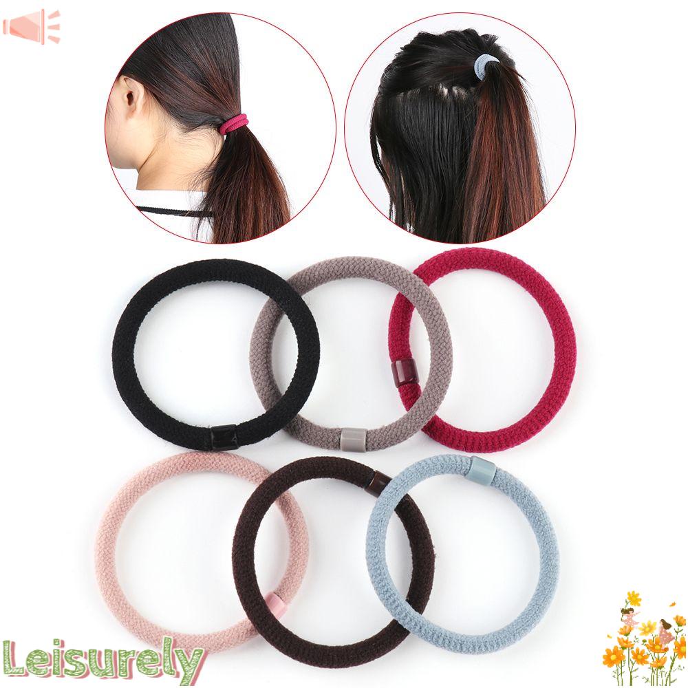 LEILY Dây Buộc Tóc Cao Su Co Giãn Mẫu Mới Dành Cho Bạn Nữ