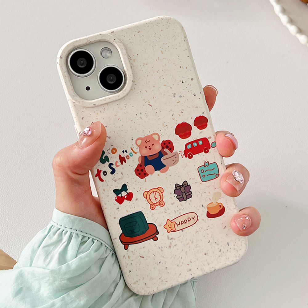 Ốp Điện Thoại TPU Mềm Chống Sốc In Hình Thú Hoạt Hình Dễ Thương Cho IPhone 14 13 12 11 Pro Max X XR 8 7 Plus