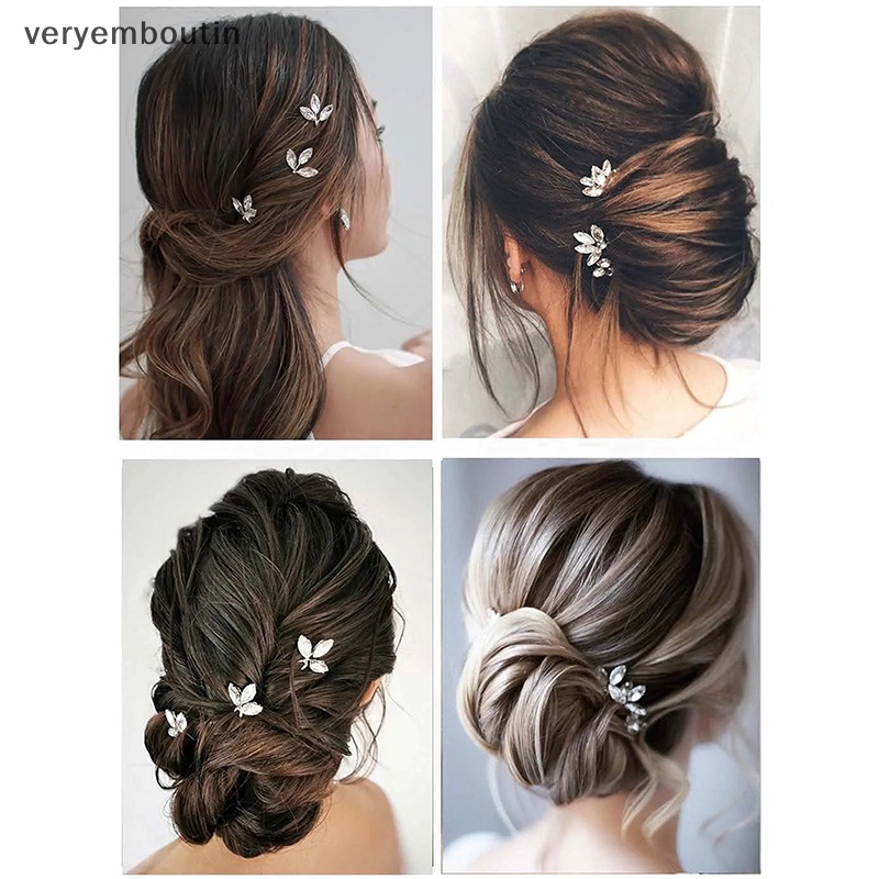 Trâm Cài Tóc Chữ U Đính Đá Pha Lê Màu Sắc Dành Cho Cô Dâu