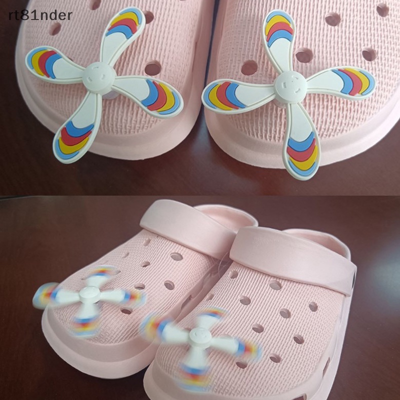 Rt 1 Phụ Kiện Khóa Gài Xoay Bằng PVC Dễ Thương Trang Trí Vòng Tay Croc Cho Nữ