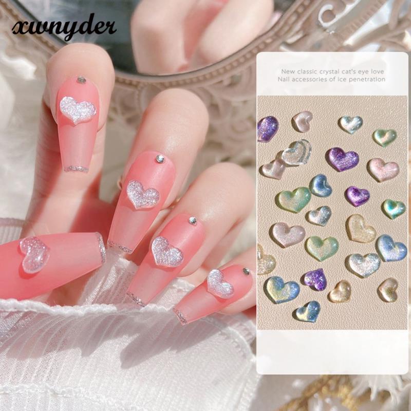 Bộ 100 HạT ĐíNh Trang Trí MóNg 3D Trong SuốT