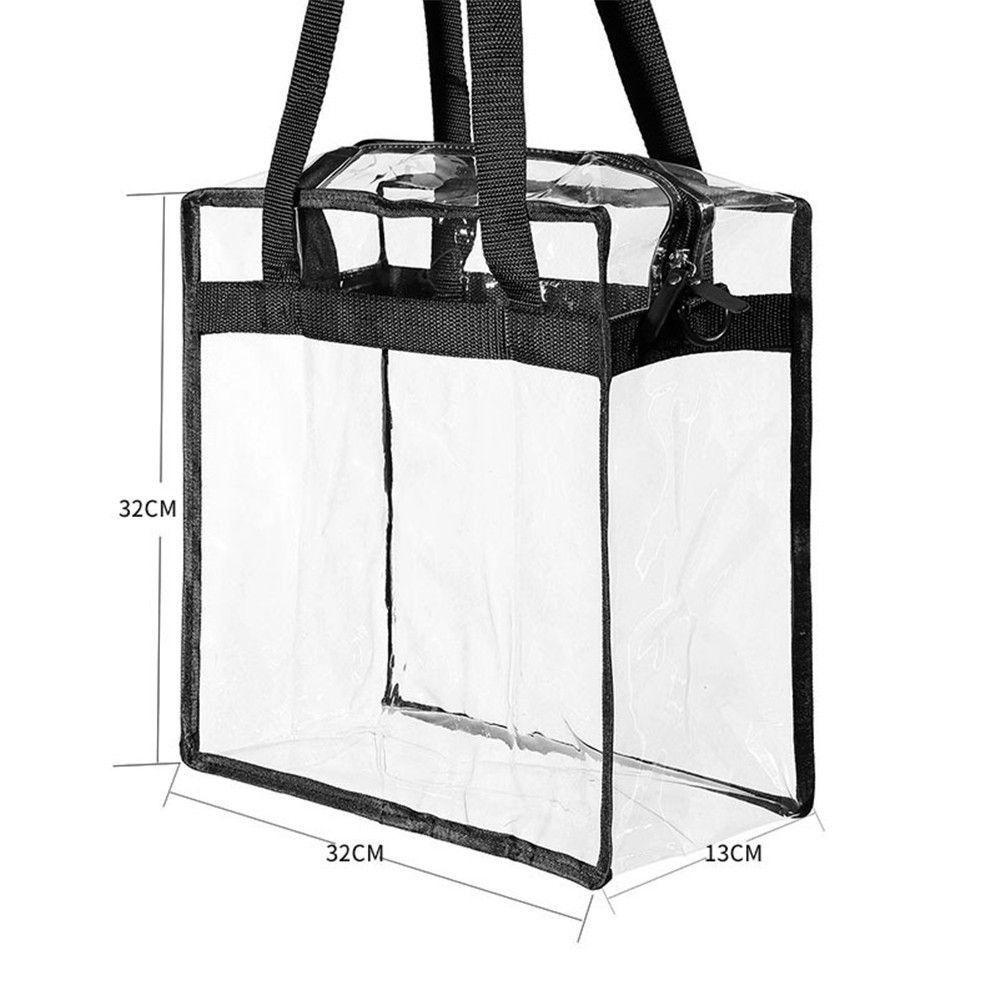 UUMIR Túi Tote Đeo Vai / Xách Tay Cỡ Lớn Trong Suốt Chống Thấm Nước Có Khóa Kéo Thời Trang Cho Nữ