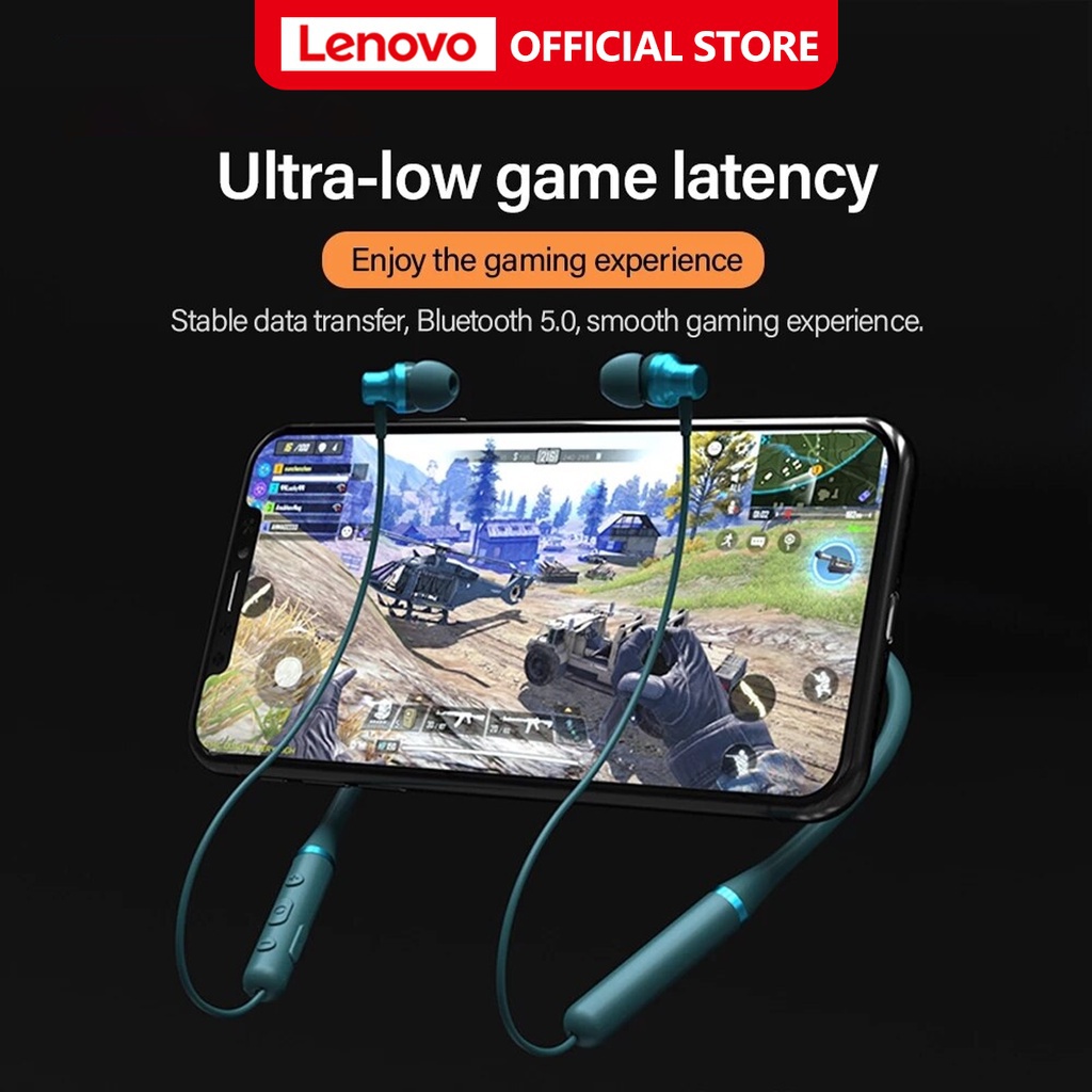 Tai Nghe Nhét Tai Bluetooth 5.0 Không Dây Đeo Cổ Thể Thao Cho Lenovo XE05 IPX5