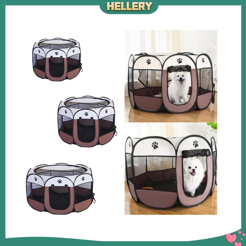 Lều Hình Bát Giác Trọng Lượng Nhẹ Gắn Cửa Có Thể Gấp Gọn Cho Thú Cưng Chó Mèo Thỏ