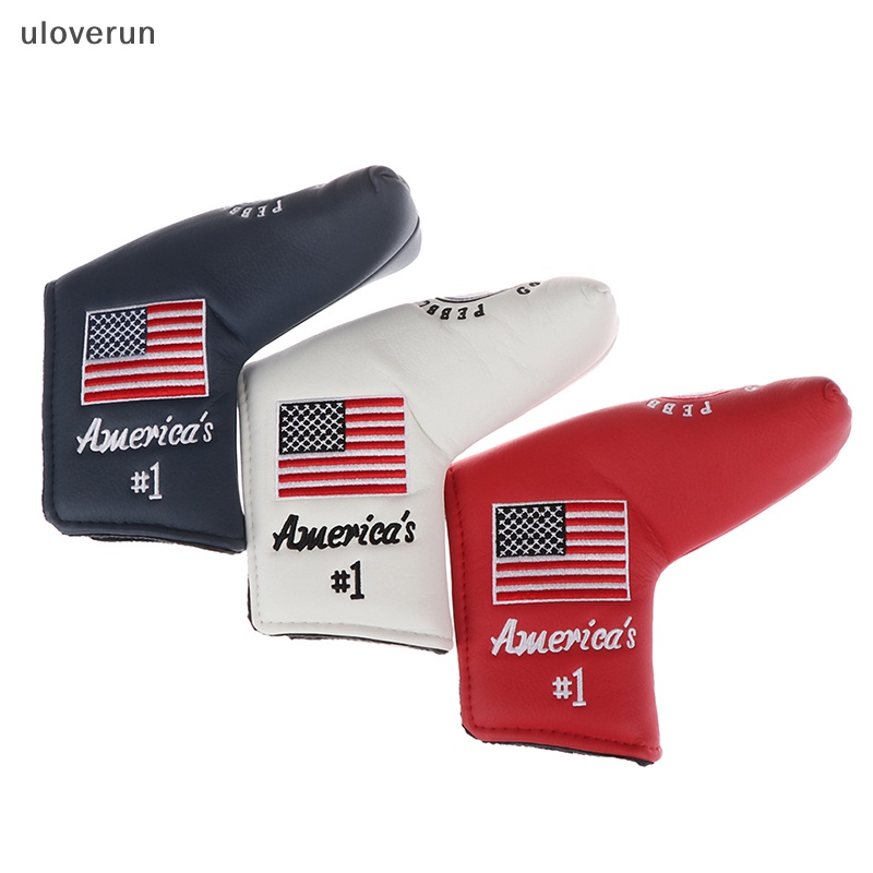 Uloverun 1x golf cover blade putter cover golf links cho pebble beach putter us flag Vn