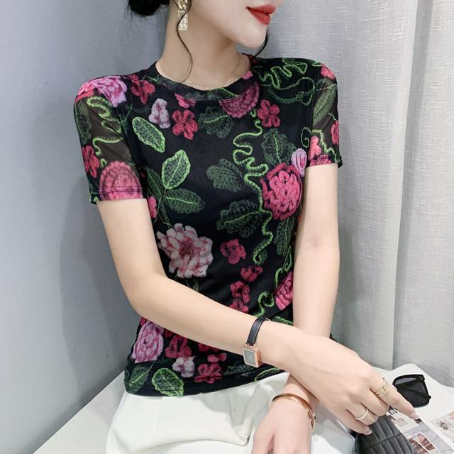 Áo Thun Ngắn Tay Dáng Rộng In Họa Tiết Thời Trang Mùa Hè Cho Nữ