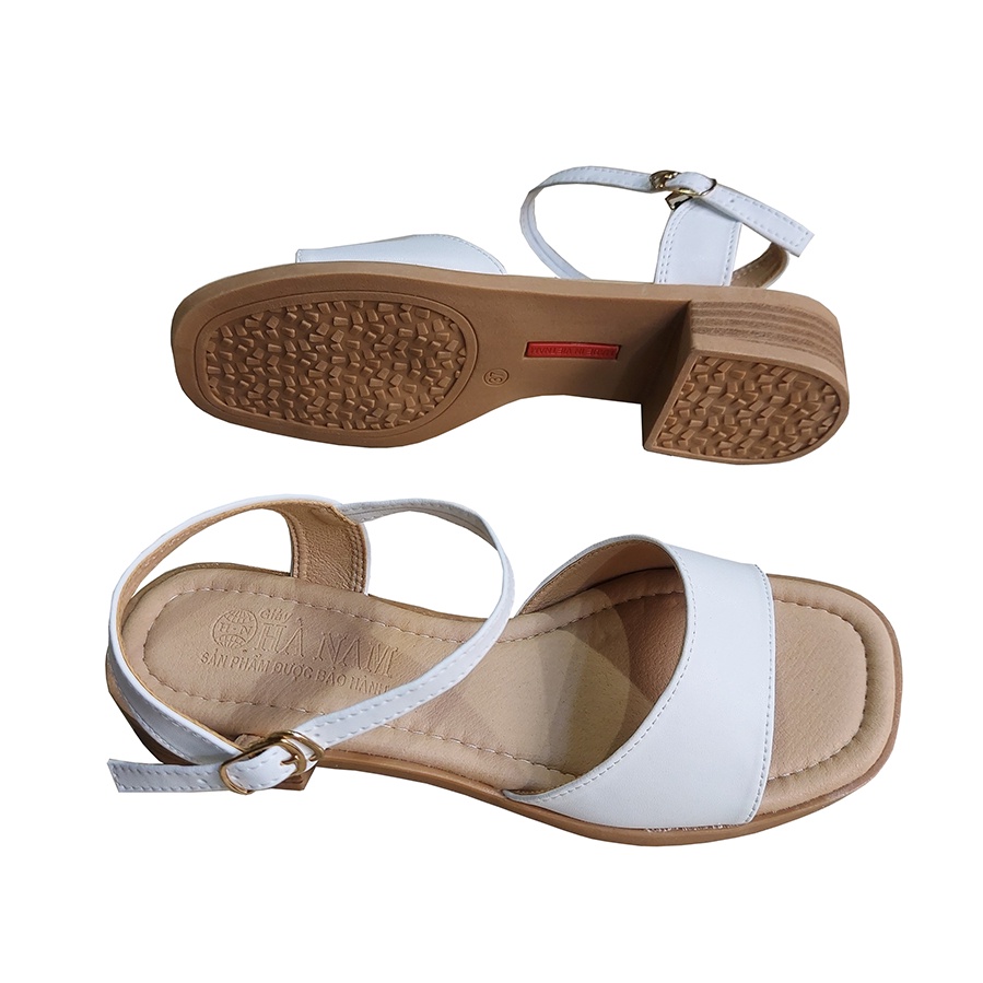 Giày Sandal nữ cao gót 3cm TiTi ĐÔ da bò thật thời trang cao cấp DNU2177