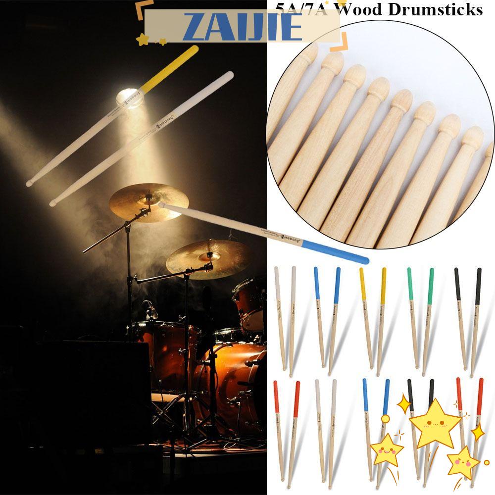 ZAIJIE24 1 Cặp Dùi Trống Gỗ 10 Kiểu Phụ Kiện 5A / 7A