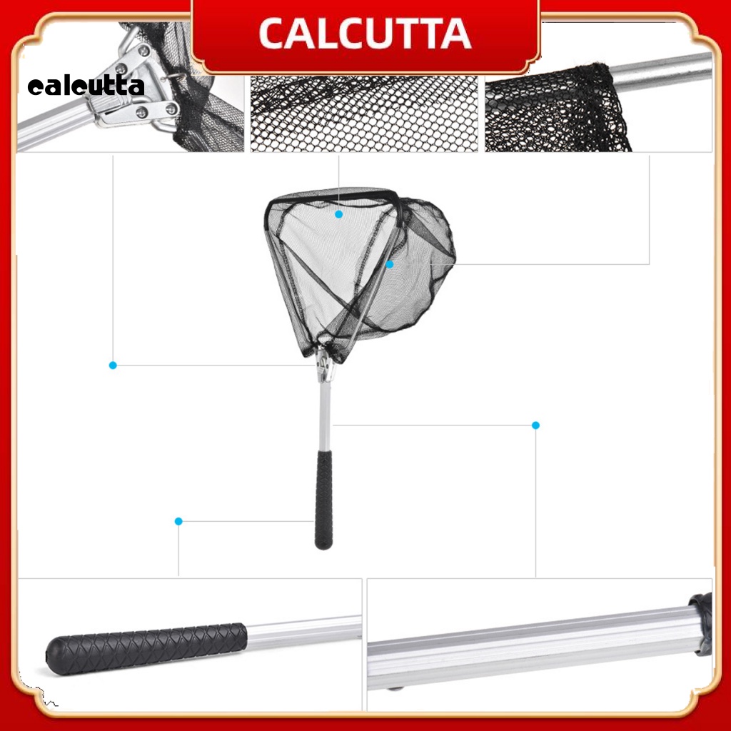 Vợt Lưới Bắt Cá Mini Hình Tam Giác Bằng Hợp Kim Nhôm Có Thể Gấp Gọn Tiện Dụng