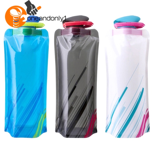 Bình Nước Thể Thao 700ml Chống Thấm Nước Có Thể Gấp Gọn Tiện Dụng