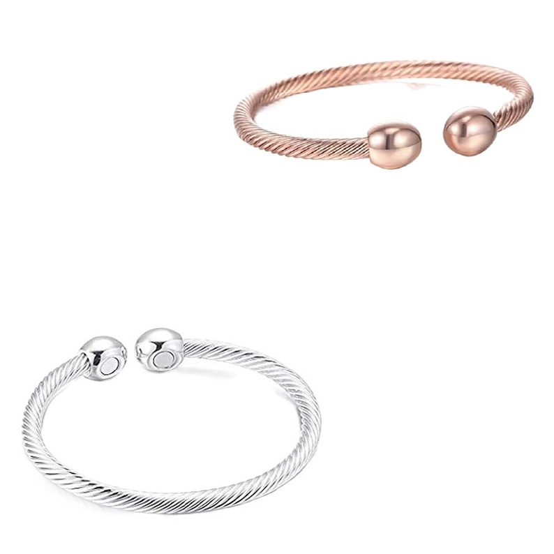 Magnetic Bracelet Women Men Bangle Cuff Copper Healing Therapy Arthritis Jewelry