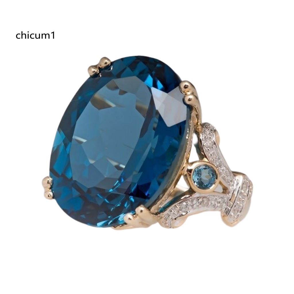 Nhẫn Đính Hôn Mạ Điện Hai Màu Sắc Sáng Bóng Phong Cách Vintage Dành Cho Nữ