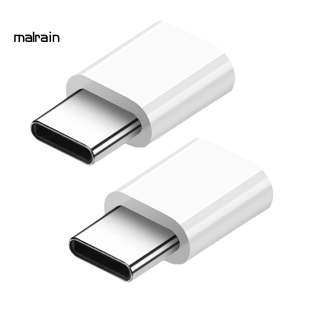 Bộ 2 Đầu Chuyển Đổi Micro-USB Sang Type-C Chuyên Dụng Cho Điện Thoại / Máy Tính Bảng Android