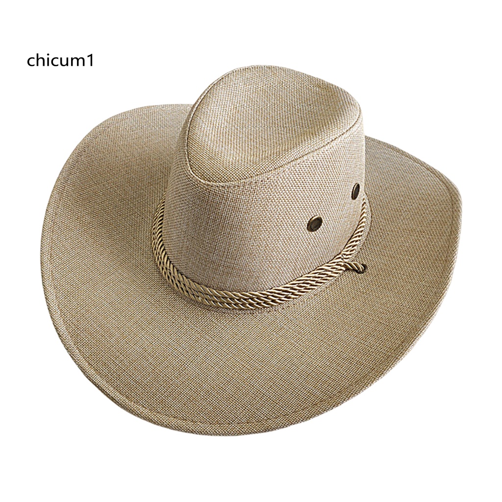 Mũ Cao Bồi Chống Nắng Vành Rộng Thoáng Khí Thấm Hút Mồ Hôi