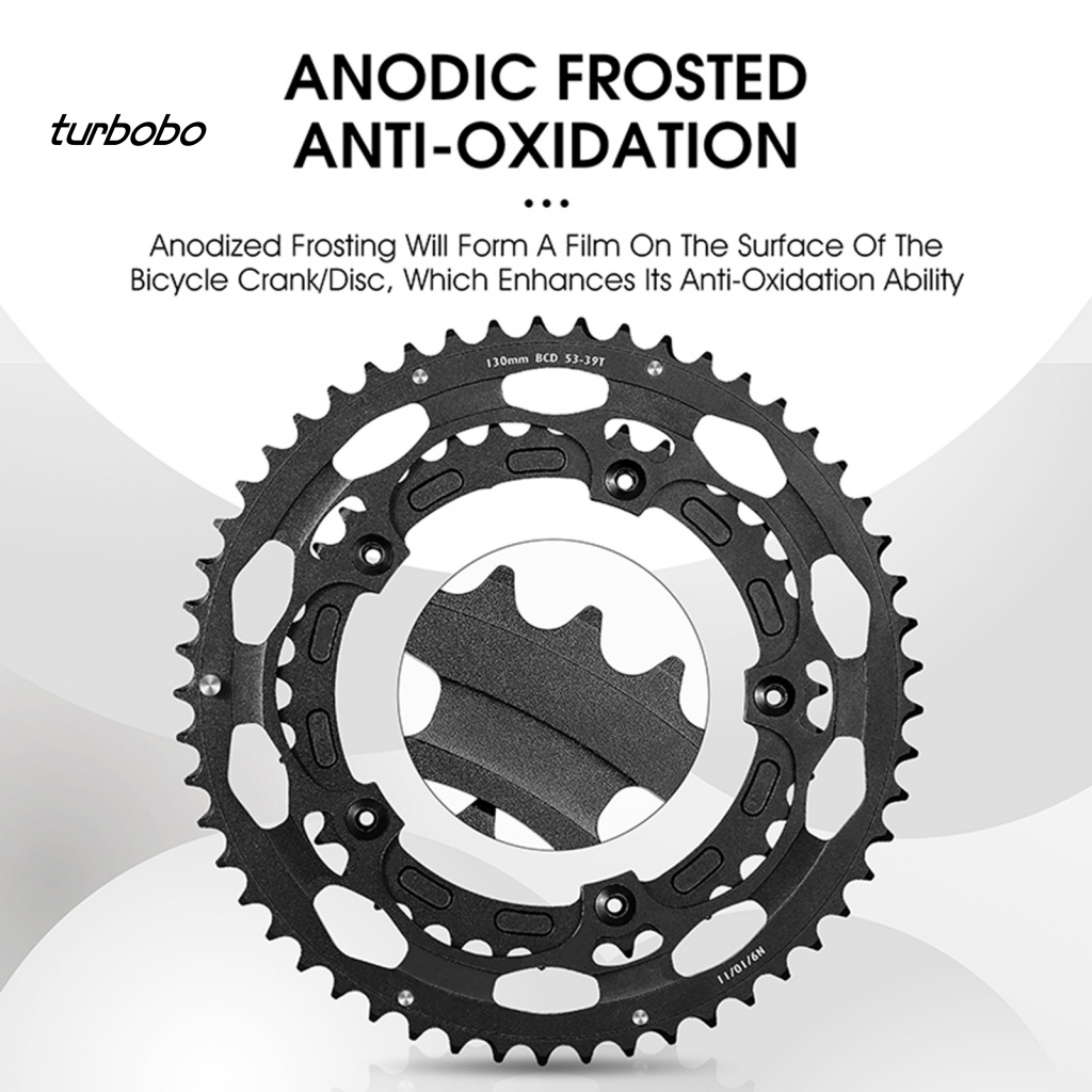 Set 2 Bánh Răng Xe Đạp Rỗng Siêu Nhẹ Bằng Hợp Kim Nhôm 53T-39T