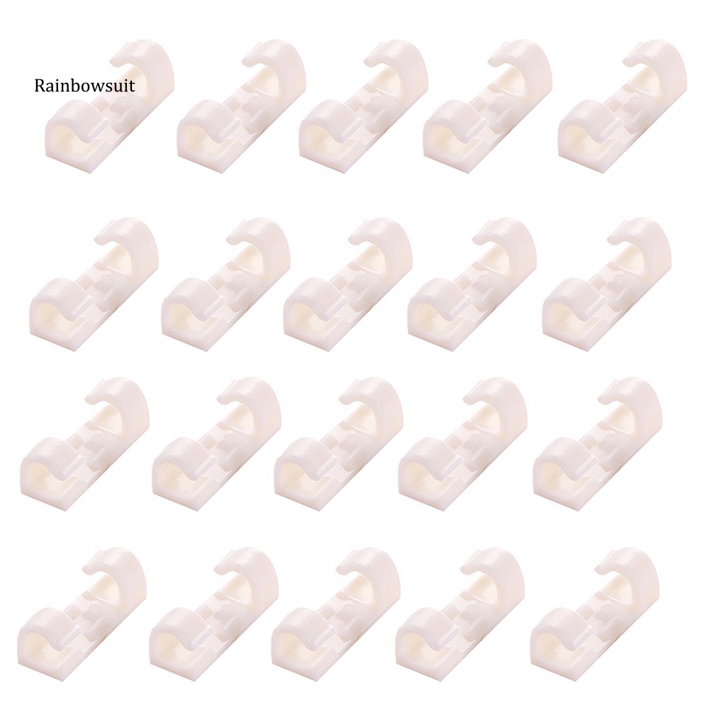 Bộ 20 Giá Đỡ Cố Định Dây Cáp Sạc Tự Dính Tiện Dụng