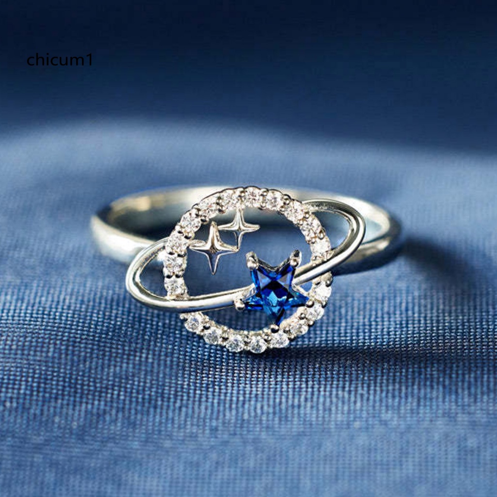 Nhẫn Cưới Mạ Điện Hình Hành Tinh Ngôi Sao Thời Trang Cho Nữ