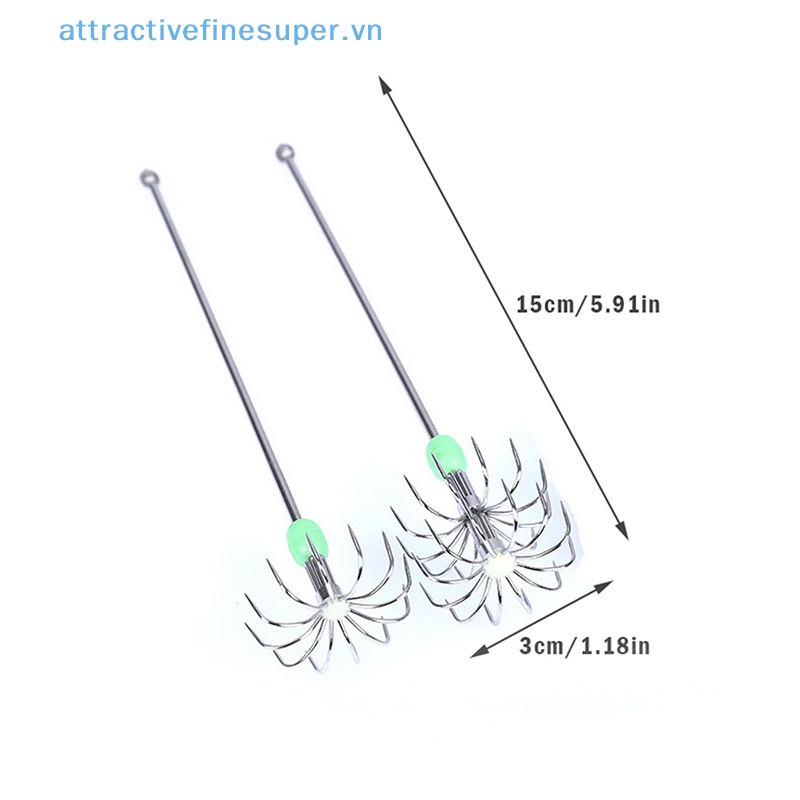 Afs Móc Treo Dù Câu Cá Hai Lớp Hình Mực Bằng Thép Không Gỉ