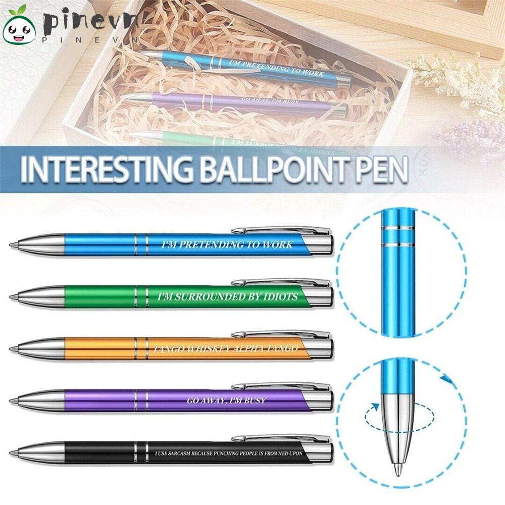 PINEVN Set 5 Bút Mực Đen Vui Nhộn Cho Bé