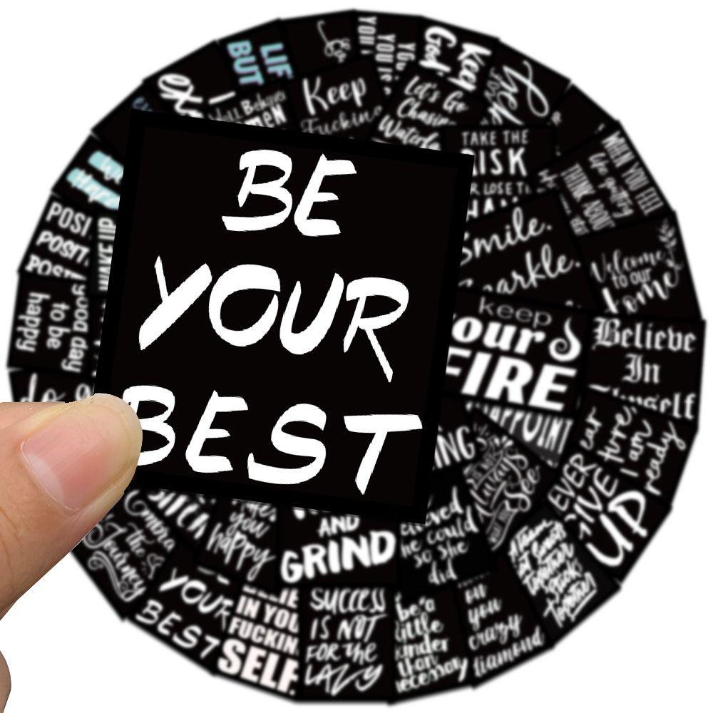 CHOOKEY Bộ 61 Miếng Dán Bằng PVC Không Để Lại Dấu Vết Chống Thấm Nước Họa Tiết Graffiti Cho Tủ Lạnh