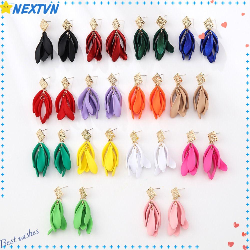 NEXTVN Bông Tai Dạng Kẹp Dài Bằng Acrylic Thiết Kế Sang Trọng Thời Trang Dự Tiệc