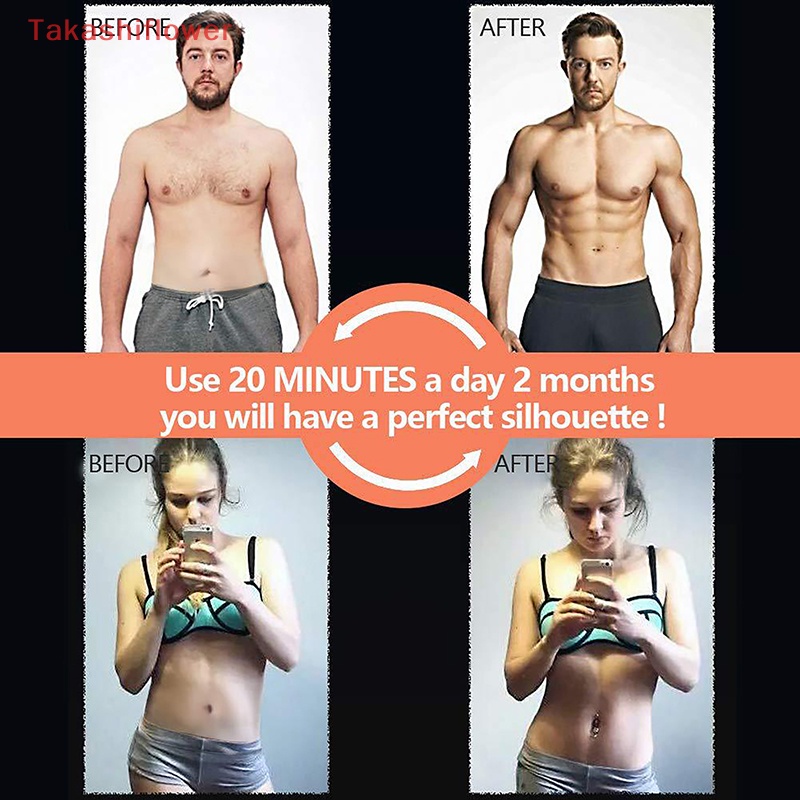 [TakashiflowerV] Thiết Bị Tập Cơ Bụng EMS ABS Mô Phỏng Điện Cực Sạc USB Tại Nhà