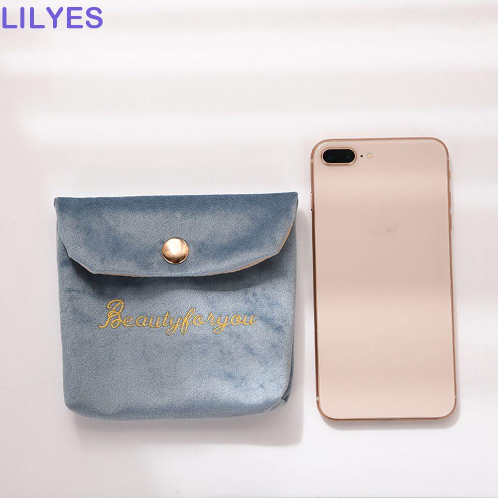 LILYES Túi Đựng Son Môi / Chìa Khóa / Đồ Trang Điểm Mini Bằng Vải Nhung Dùng Khi Đi Du Lịch