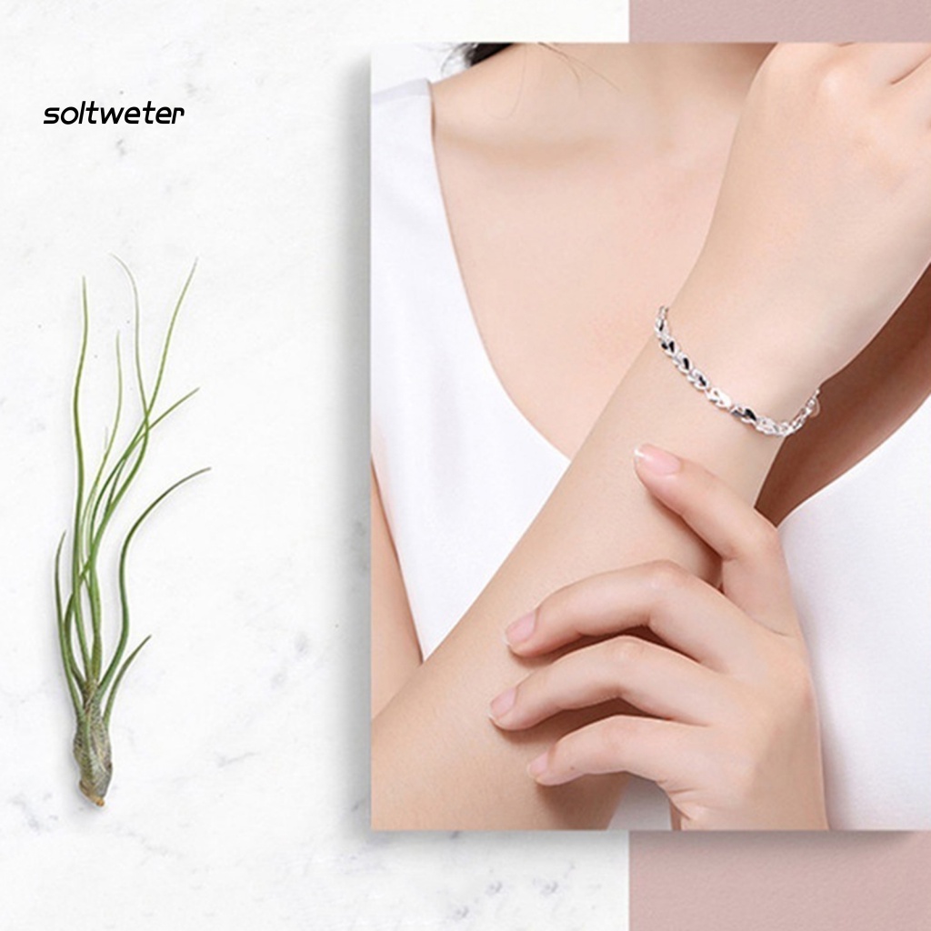 Vòng Tay Hợp Kim Mạ Bạc Tinh Tế Thời Trang Cho Nữ