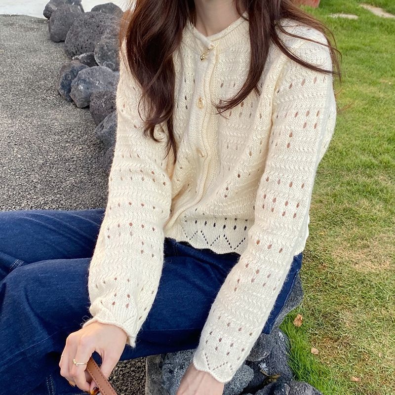 Áo Khoác Cardigan Dệt Kim Dáng Rộng Thời Trang Cho Nữ