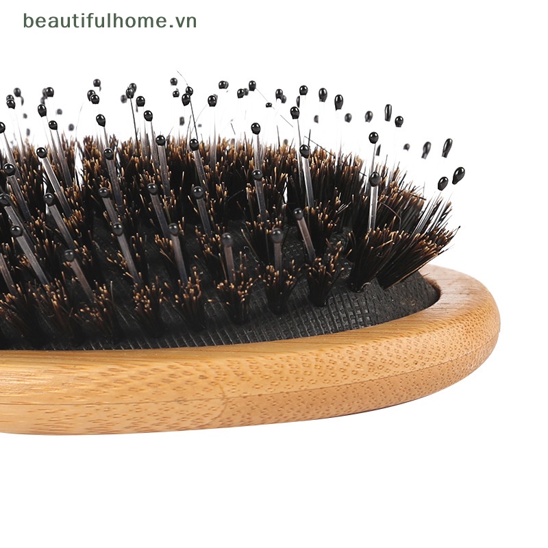 1 Lược Chải Tóc Chống Tĩnh Điện Tay Cầm Bằng Tre Tự Nhiên