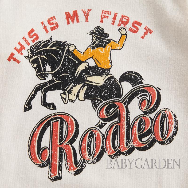 Áo Liền Quần Ngắn Tay Cổ Tròn In Chữ Cho Bé Trai 0-12 Tháng Tuổi