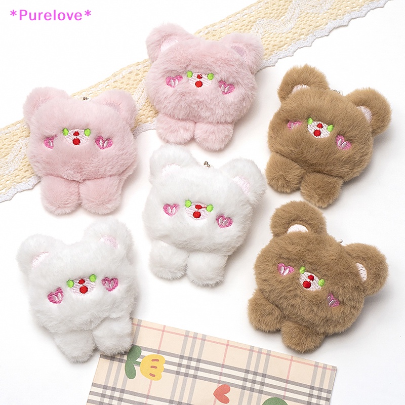 Móc Chìa Khóa Hình Gấu Bông Mini Dễ Thương Bằng Cotton Mềm Mại Mới
