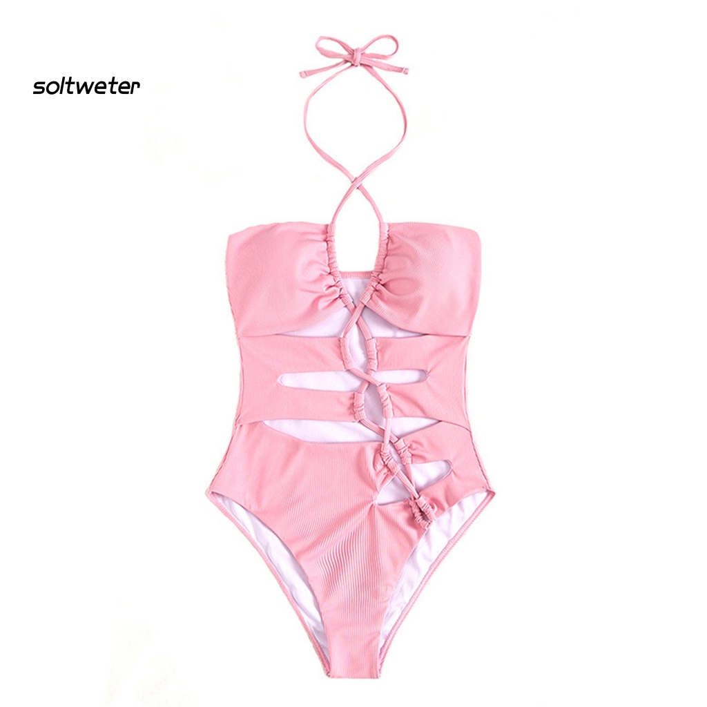 Bộ Đồ Bơi Một Mảnh Cổ Yếm Hở Lưng Thời Trang Mùa Hè Quyến Rũ Cho Nữ