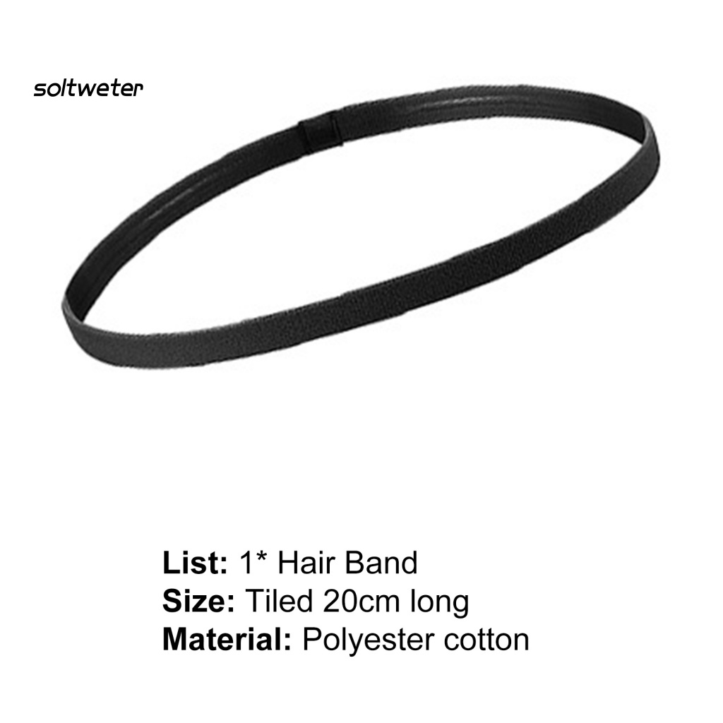 Băng Đô Thể Thao Thấm Hút Mồ Hôi Chống Trượt Mềm Mại Co Giãn Tốt Màu Trơn