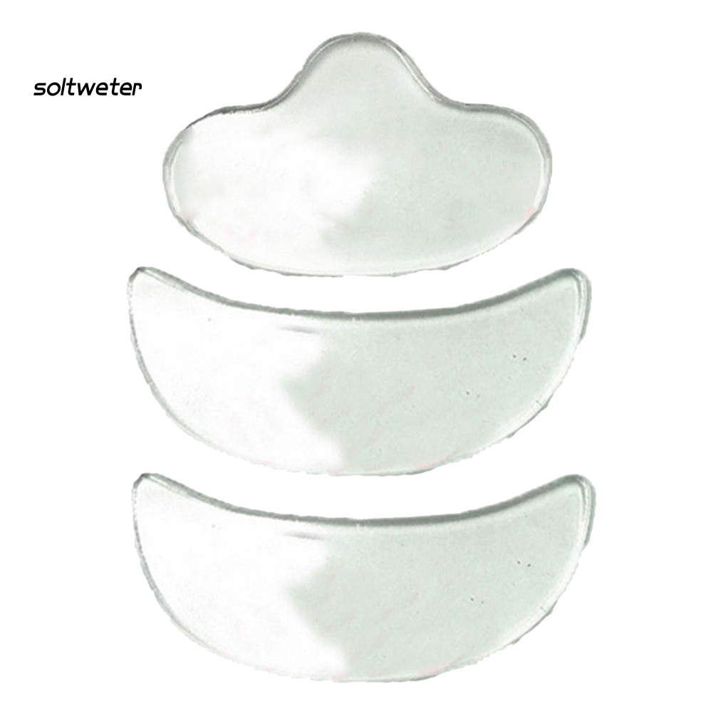 Set 1 / 2 / 3 Miếng Silicone Dán Vùng Da Trán Chống Nếp Nhăn Có Thể Tái Sử Dụng