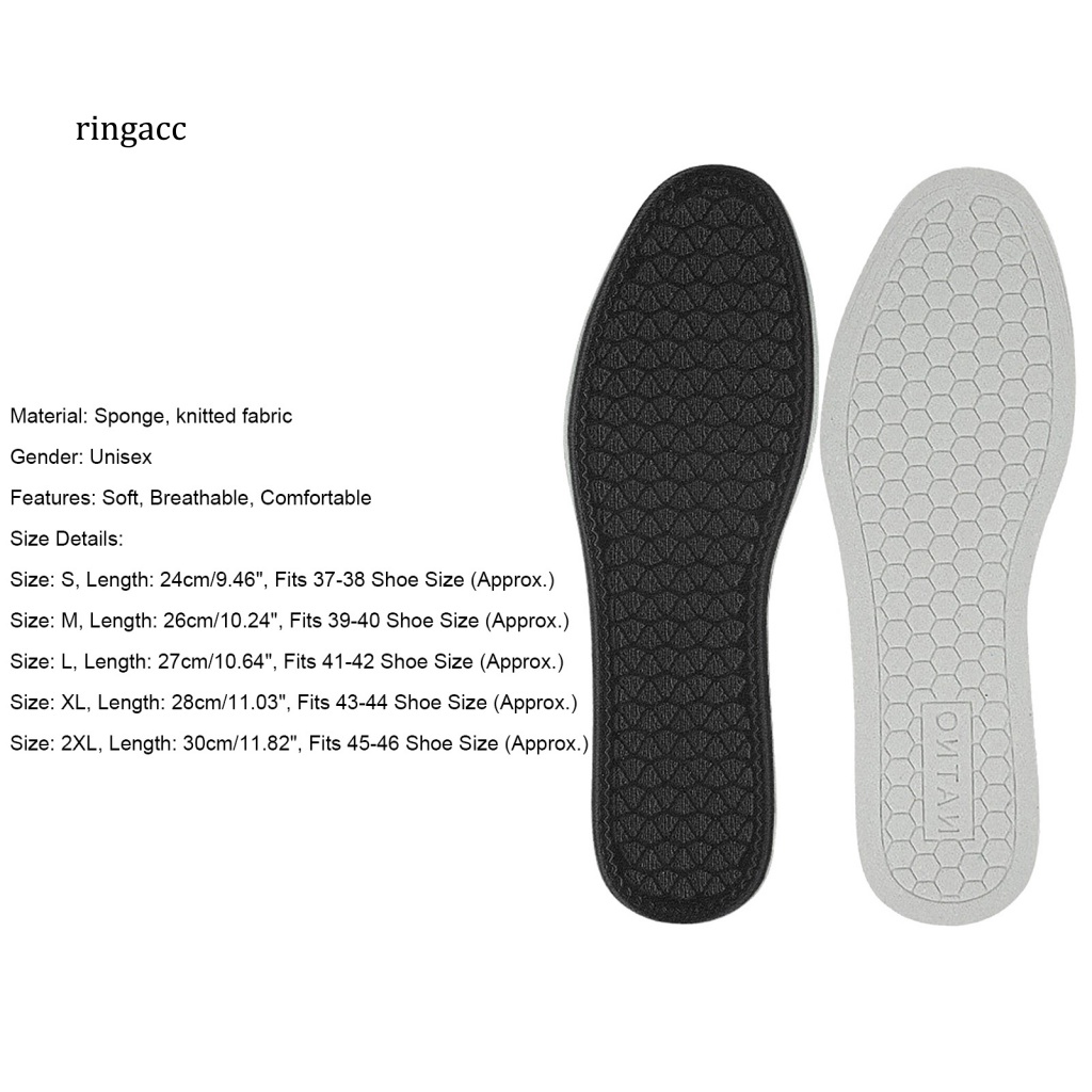 1 Cặp Đế Lót Giày Thoáng Khí Thấm Hút Mồ Hôi Thiết Kế Tổ Ong Cho Hoạt Động Ngoài Trời