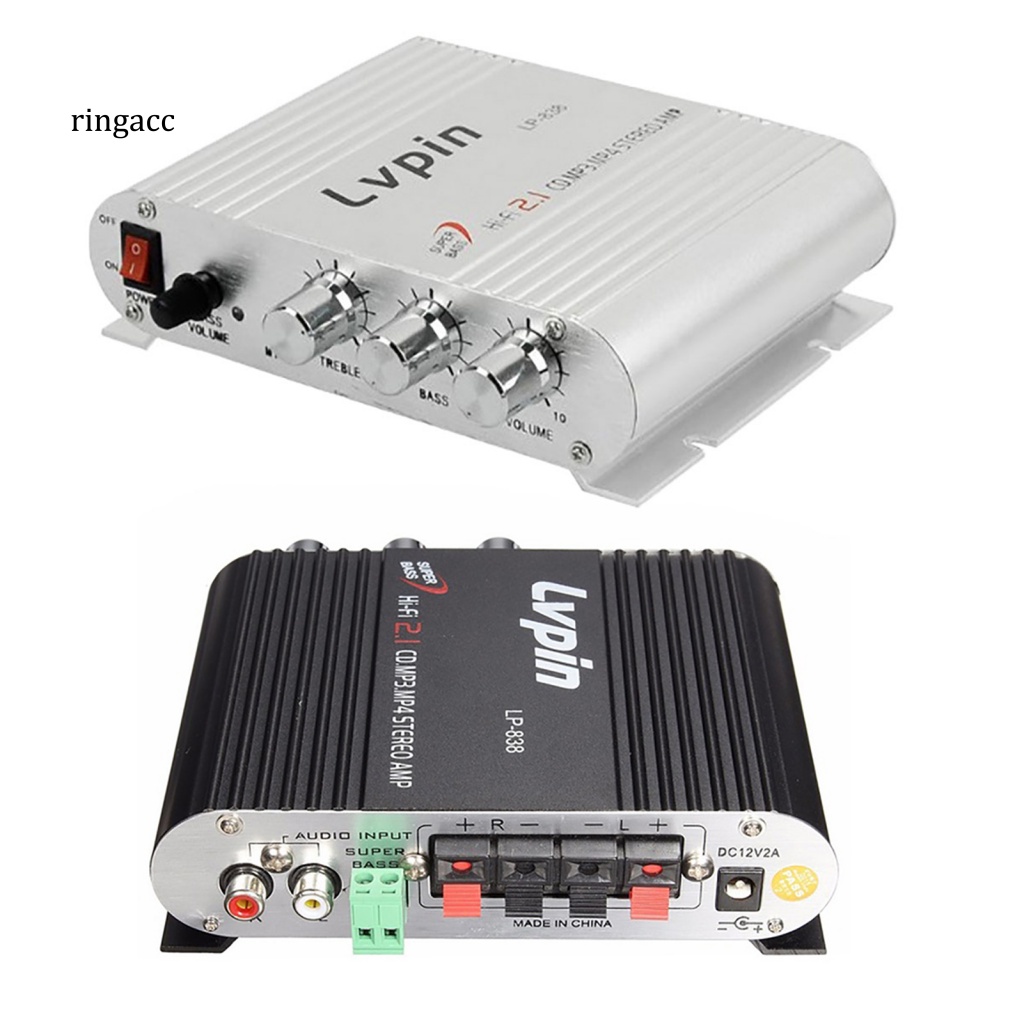 Bộ Khuếch Đại Âm Thanh RGA Lvpin838 Subwoofer 21 Kênh HiFi 12V CD MP3 MP4 Stereo Cho Xe Hơi