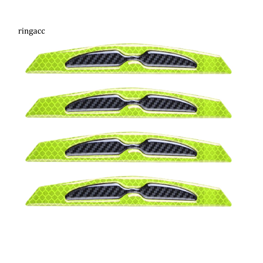 Bộ 4 Dải Dán Bảo Vệ Cạnh Cửa Xe Hơi Phản Quang Chống Va Chạm