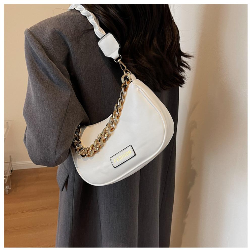 EBINLANDS Túi Đeo Chéo Da PU Màu Trơn Họa Tiết Mặt Trăng Thời Trang Cho Nữ