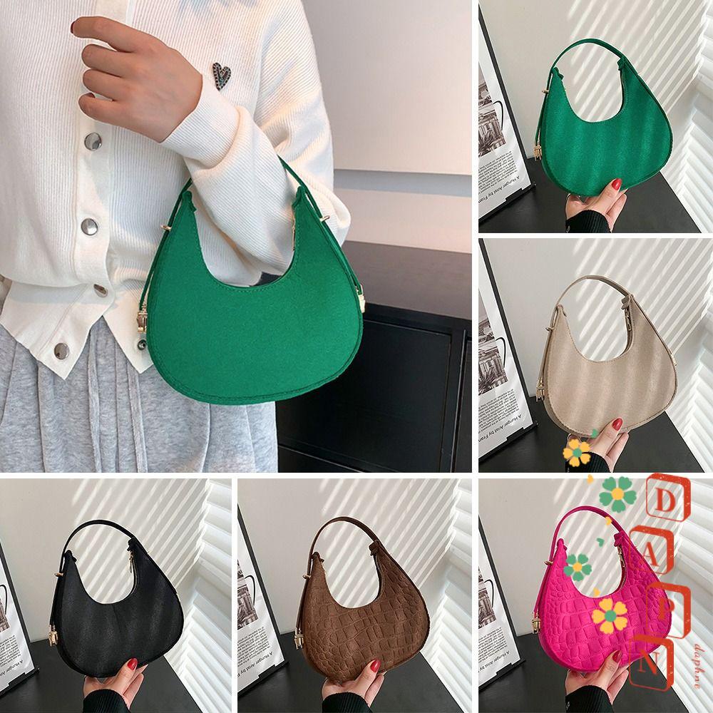 DAPHS Túi Xách Tay Bằng Vải Nỉ Thiết Kế Giản Dị Dễ Thương