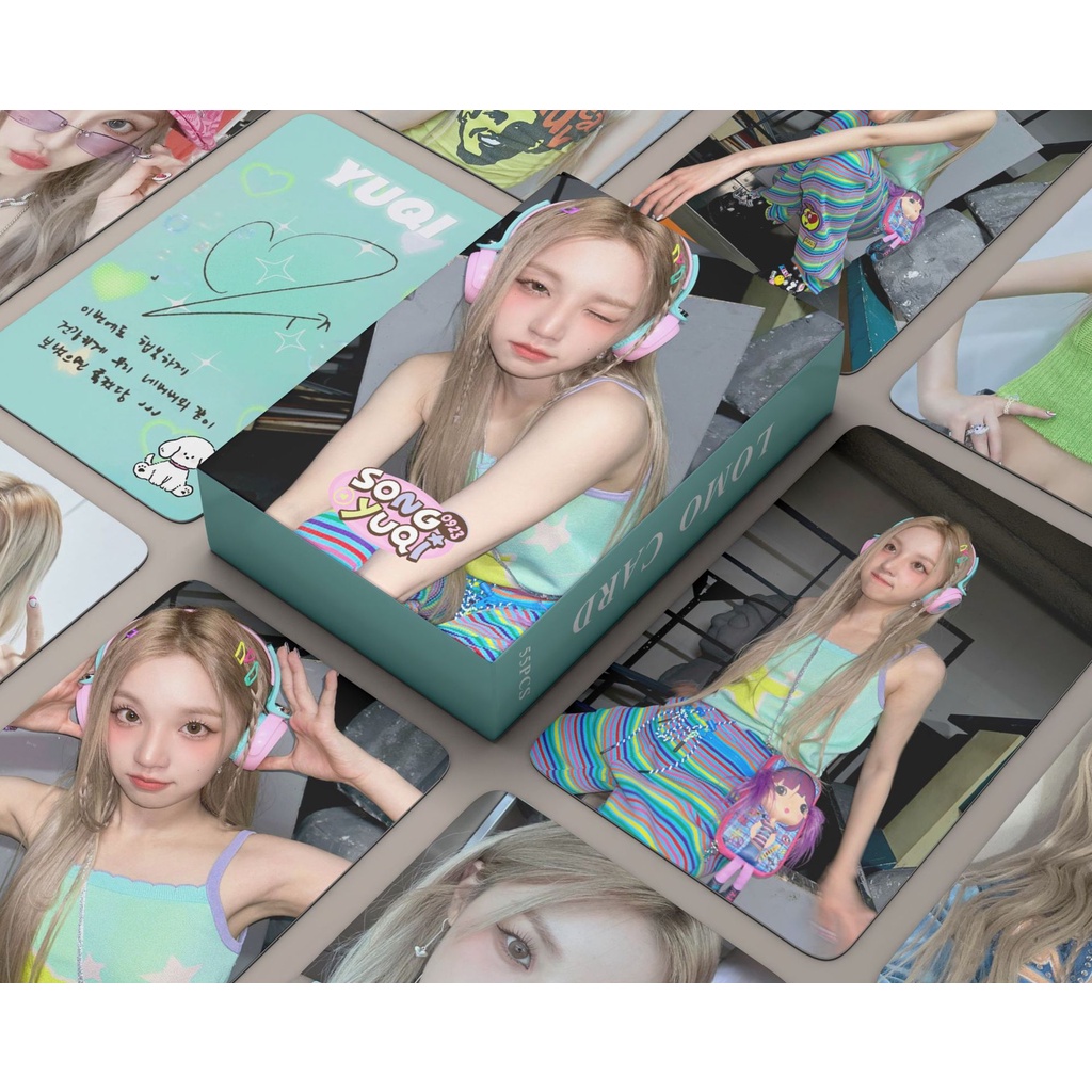 I-DLE YUQI Photocard G I-DLE I FEEL Butterfly Ver & QUEEN VER 2023 SEASON'S GREETINGS & I LOVE 2022 Latest GIDLE《Just Me I-DLE》Lomo Card