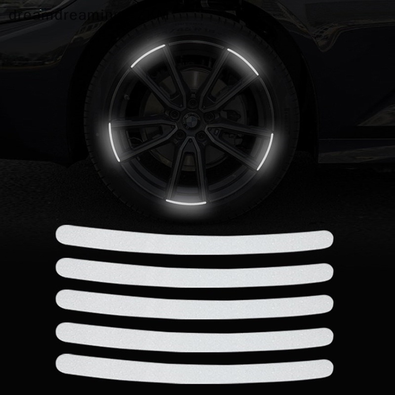 [Dreaming] Bộ 20 Miếng Dán Phản Quang Trang Trí Trục Bánh Xe Hơi / Xe Máy [zkm]