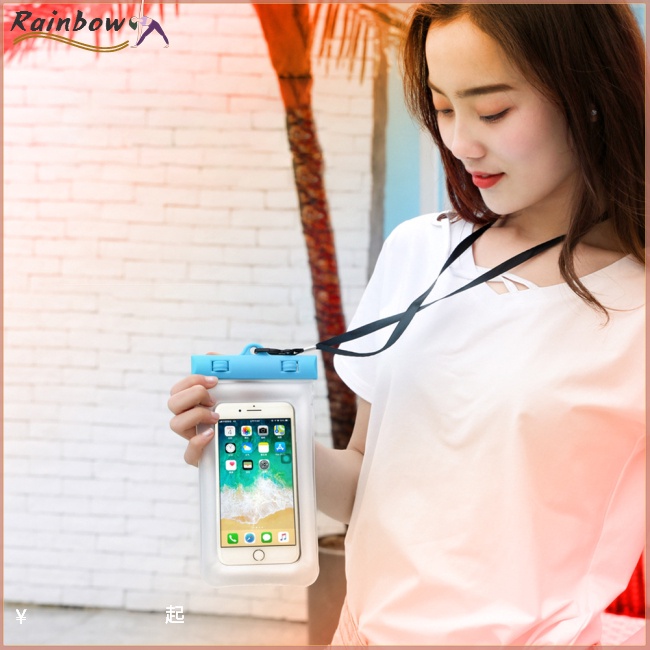 Túi Đựng Điện Thoại Trong Suốt Chống Thấm Nước Kèm Dây Đeo Tiện Dụng Khi Đi Bơi