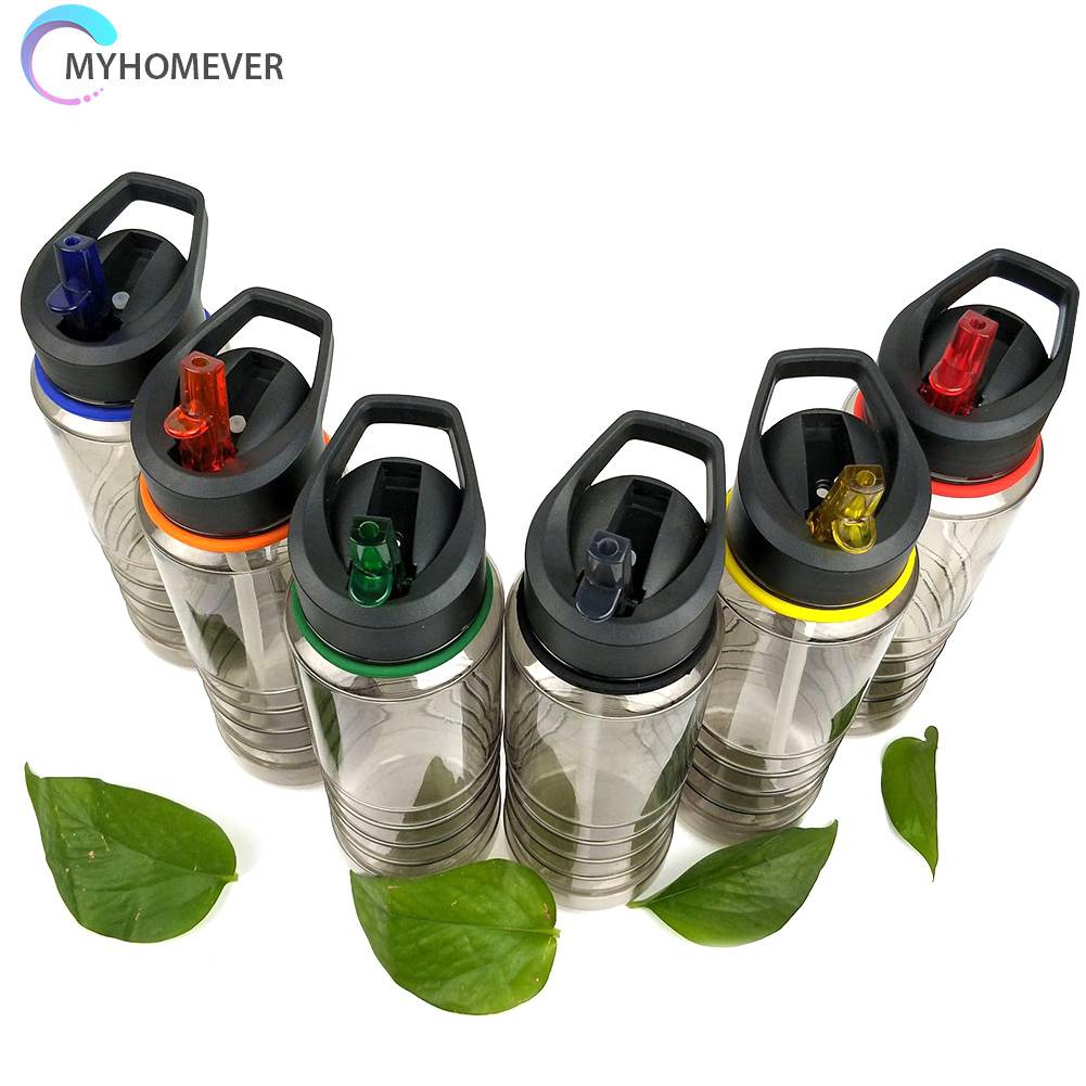 Bình Nước 800ML Kèm Ống Hút Có Thể Tái Sử Dụng