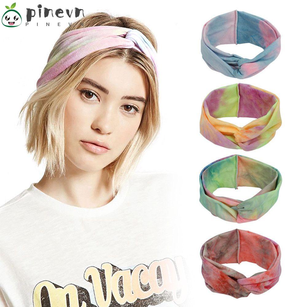 PINEVN Băng Đô Turban Bản Rộng Co Giãn Thấm Hút Mồ Hôi Cho Nữ