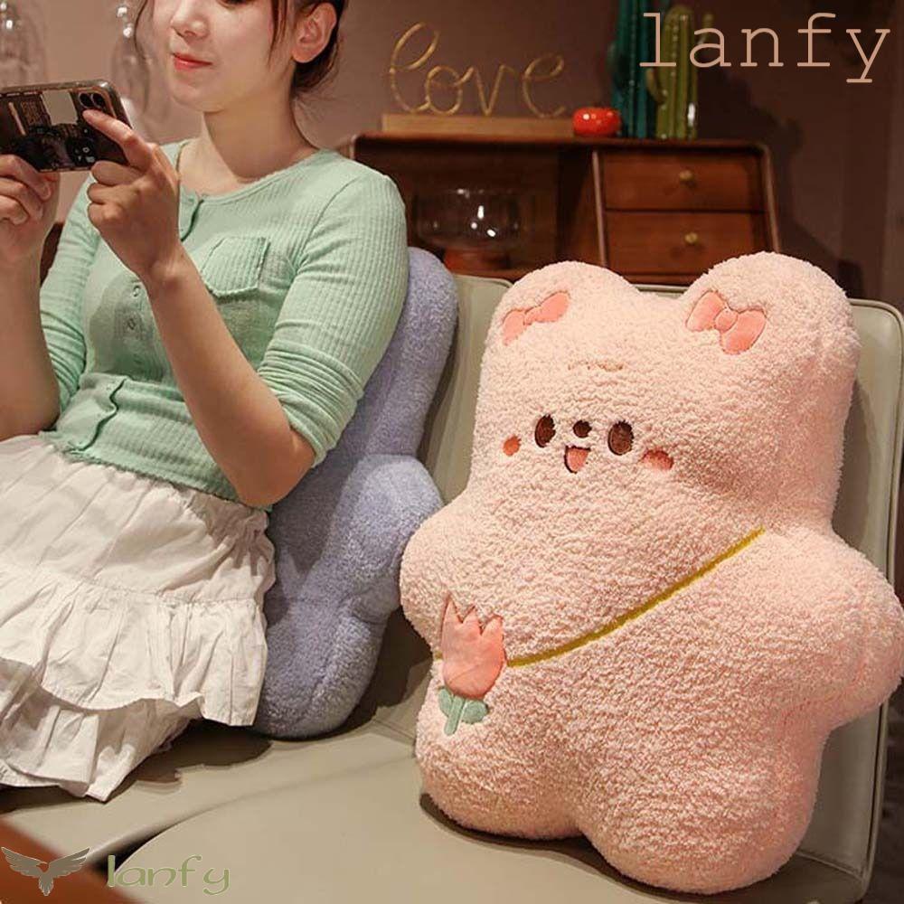 LANFY Đồ chơi nhồi bông Hình Gấu Bánh Quy Mềm Mại Trang Trí Nhà Cửa