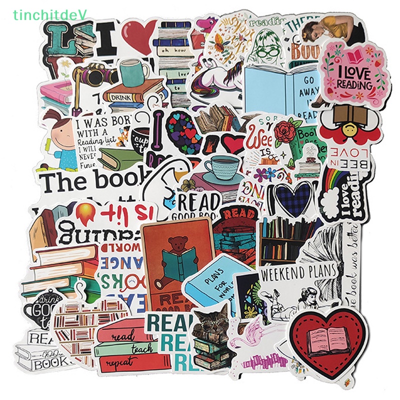 Bộ 50 Miếng Dán Trang Trí Điện Thoại / Máy Tính Bảng In Họa Tiết Graffiti Dễ Thương